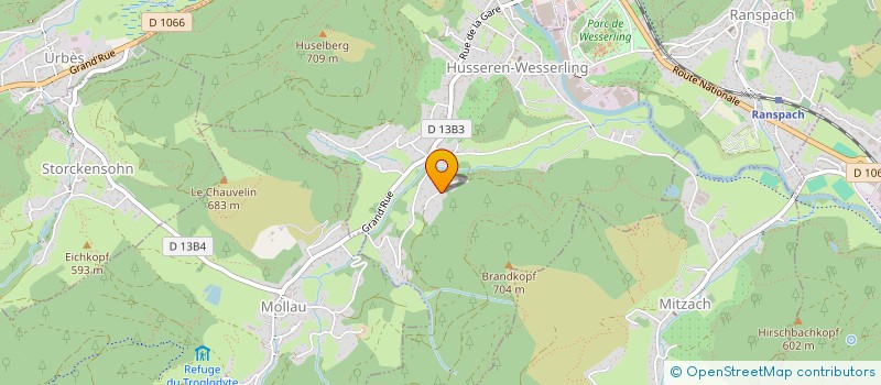 localisation de l'entreprise SCI MMC  HUSSEREN-WESSERLING