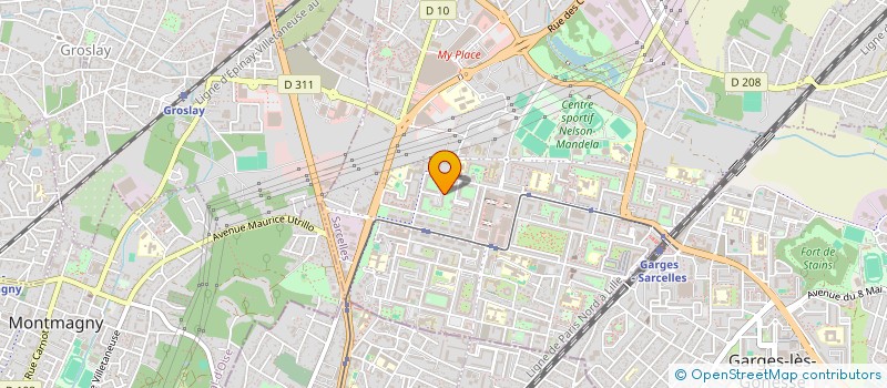 localisation de l'entreprise SCI MMC ELYSEES  SARCELLES