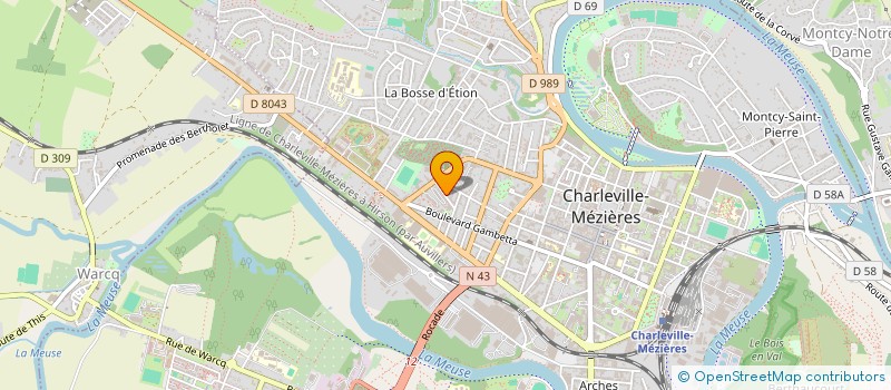 localisation de l'entreprise SCI MMJ à CHARLEVILLE-MEZIERES