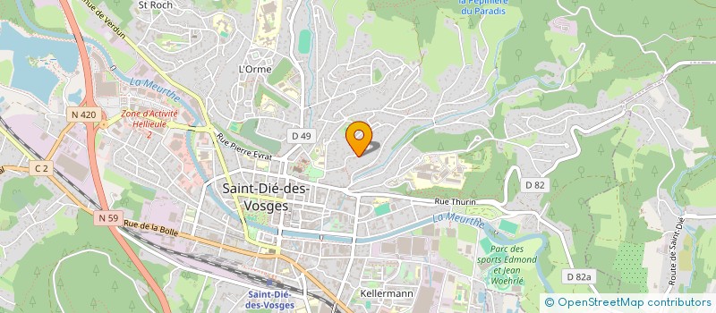 localisation de l'entreprise SCI MMRG BCB à SAINT-DIE-DES-VOSGES