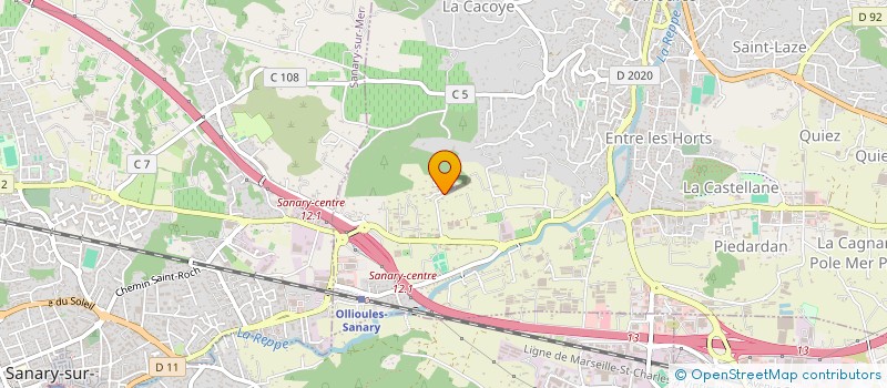 localisation de l'entreprise SCI MMT  OLLIOULES