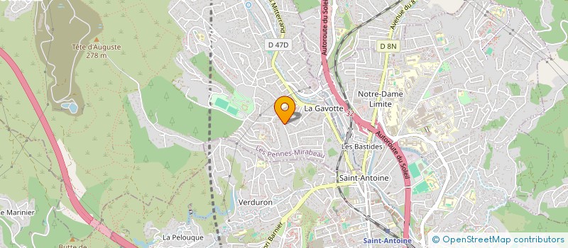 localisation de l'entreprise SCI MNEMOZINE à LES PENNES-MIRABEAU