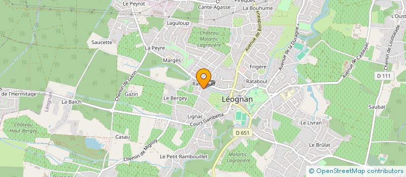 localisation de l'entreprise SCI MNF RAMBAUD  LEOGNAN