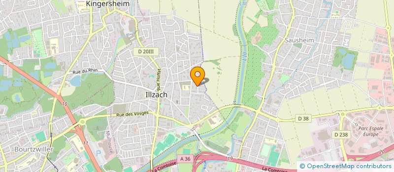 localisation de l'entreprise SCI MODA  ILLZACH