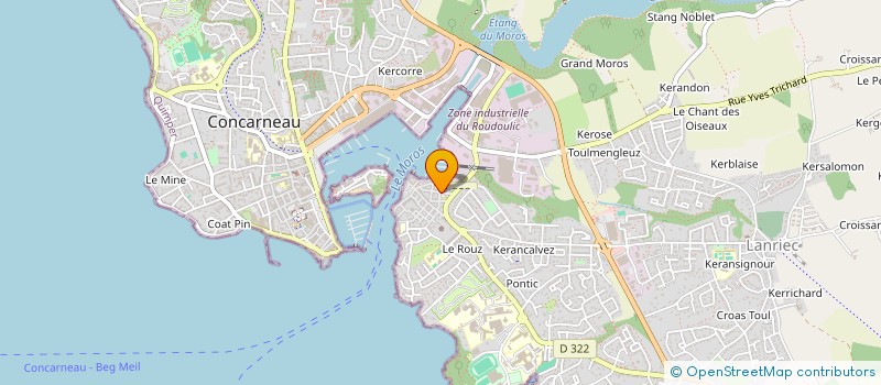 localisation de l'entreprise SCI MOGUERIEC  CONCARNEAU