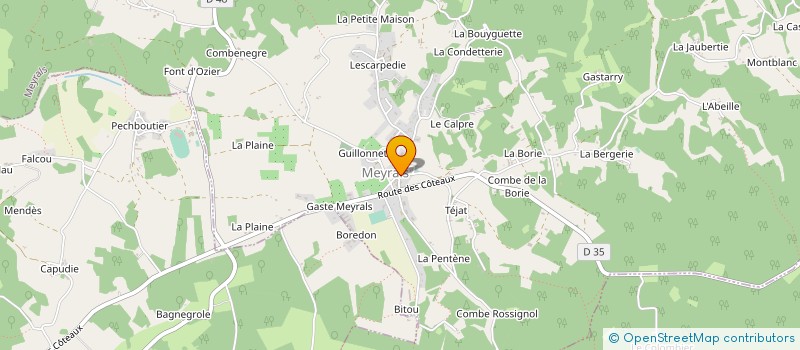 localisation de l'entreprise SCI MOGUI à VEZAC