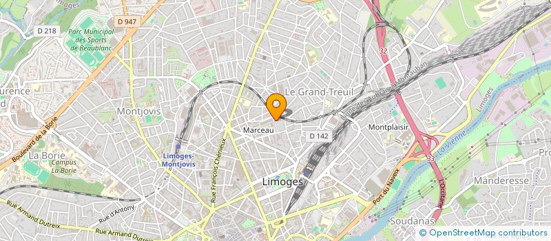 localisation de l'entreprise SCI MOINEAUX à LIMOGES