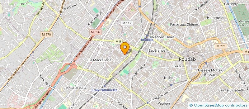 localisation de l'entreprise SCI MOISSON  ROUBAIX