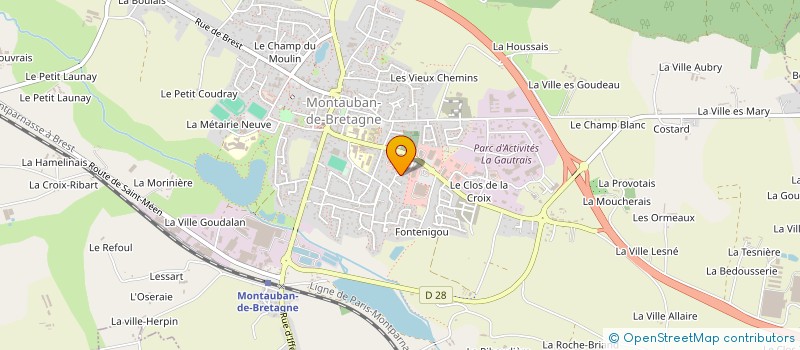 localisation de l'entreprise SCI MOIZAN-ROSAIS  MONTAUBAN-DE-BRETAGNE