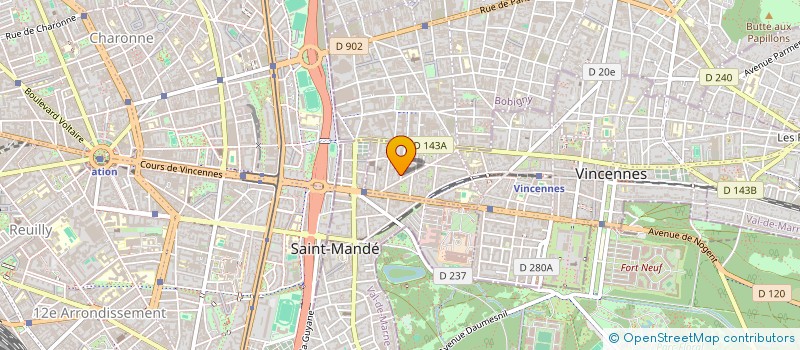 localisation de l'entreprise SCI MOIZO-STEBEL à VINCENNES