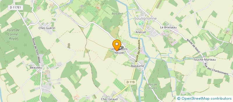 localisation de l'entreprise SCI MOKA  SOULIGNONNE