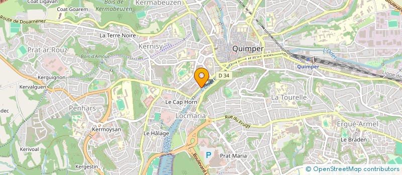 localisation de l'entreprise SCI MOKA  QUIMPER