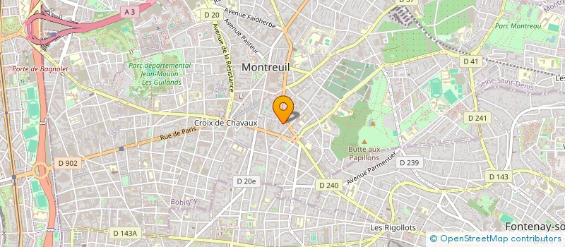 localisation de l'entreprise SCI MOLIERE à MONTREUIL