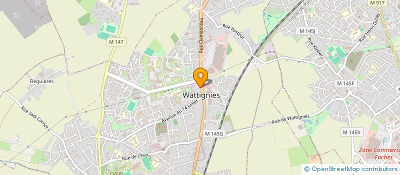 localisation de l'entreprise SCI MOLIERE  WATTIGNIES