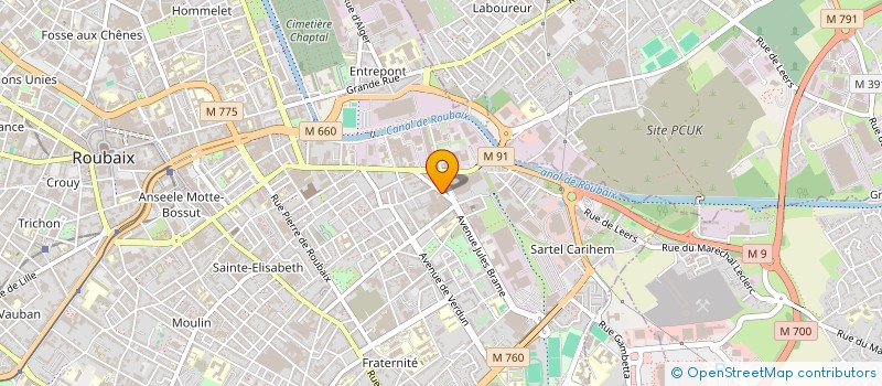 localisation de l'entreprise SCI MOLIERE MARIE  ROUBAIX