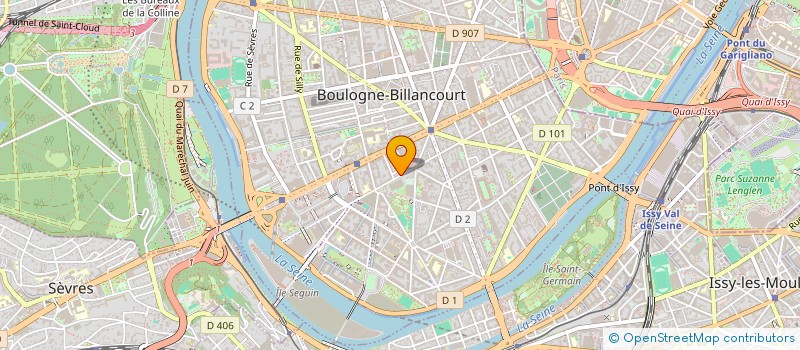 localisation de l'entreprise SCI MOLITOR à BOULOGNE-BILLANCOURT
