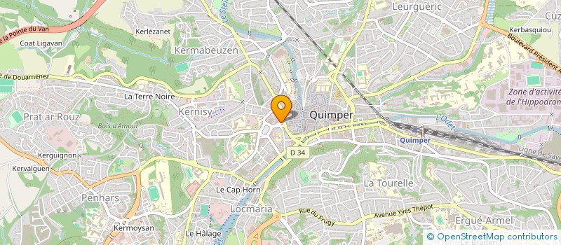 localisation de l'entreprise SCI MONA LISA  QUIMPER