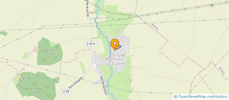 localisation de l'entreprise SCI MONCHALSIENNE à MONCHAUX-SUR-ECAILLON