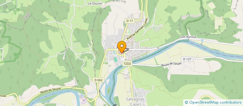 localisation de l'entreprise SCI MONCLUS  CAJARC