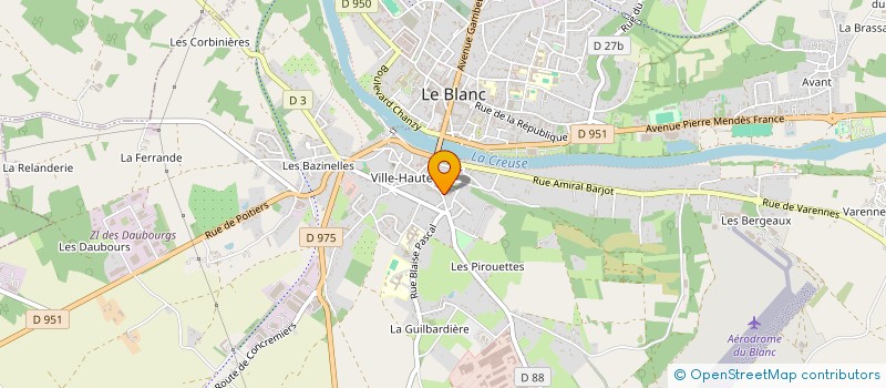 localisation de l'entreprise SCI MONCOEUR à LE BLANC