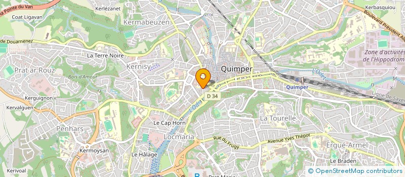 localisation de l'entreprise SCI MONET  QUIMPER