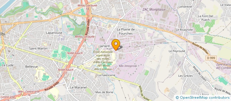 localisation de l'entreprise SCI MONFILLE à ALBI