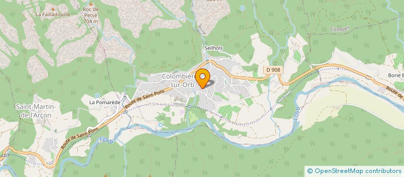 localisation de l'entreprise SCI MONGE  COLOMBIERES-SUR-ORB