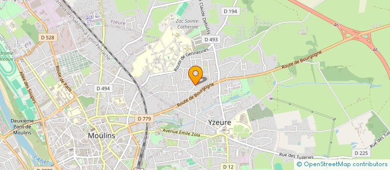 localisation de l'entreprise SCI MONIOT-SMETS  YZEURE