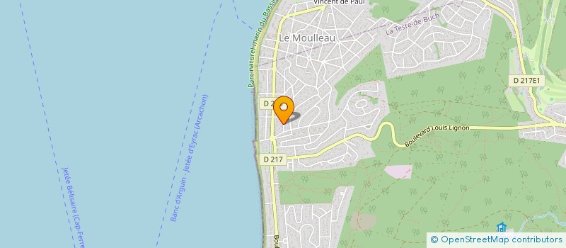 localisation de l'entreprise SCI MONIQUE à LA TESTE-DE-BUCH