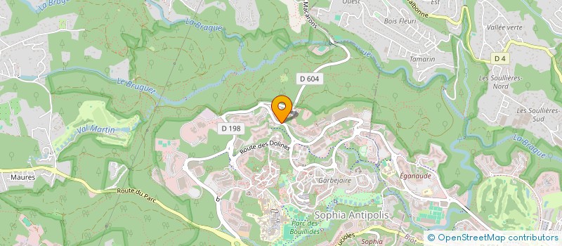 localisation de l'entreprise SCI MONOLITHE  VALBONNE