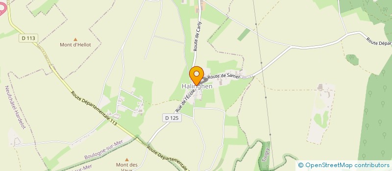 localisation de l'entreprise SCI MONT VIOLETTE  HALINGHEN