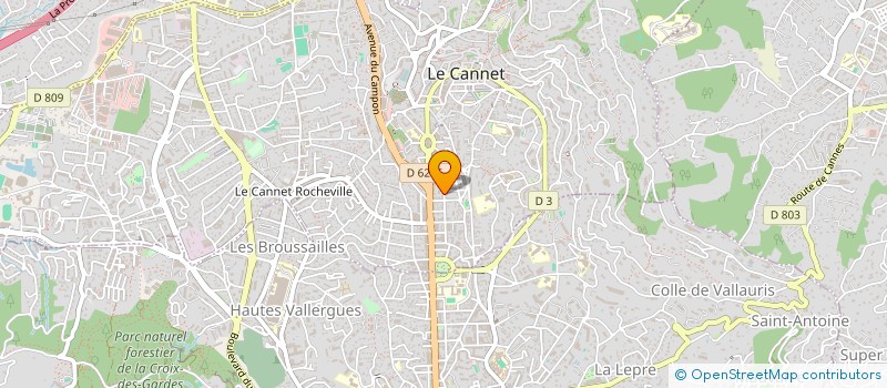localisation de l'entreprise SCI MONTAGNE à LE CANNET