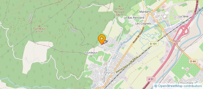 localisation de l'entreprise SCI MONTAGNE DE LURE  PEYRUIS