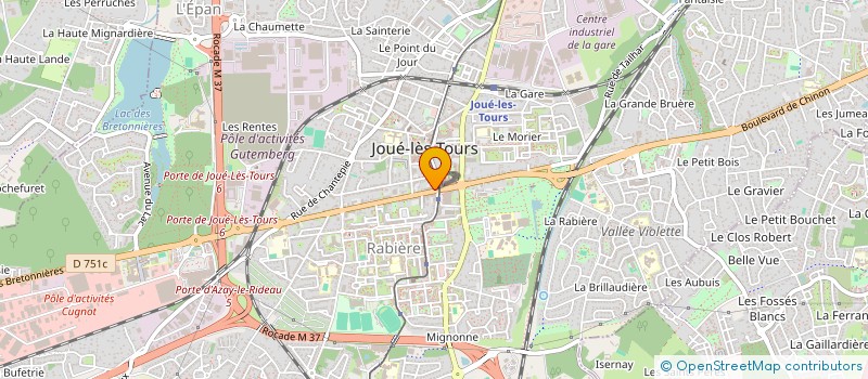 localisation de l'entreprise SCI MONTAIGNE à JOUE-LES-TOURS