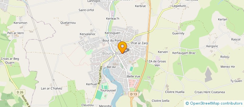 localisation de l'entreprise SCI MONTAIGNE  BOURG-BLANC