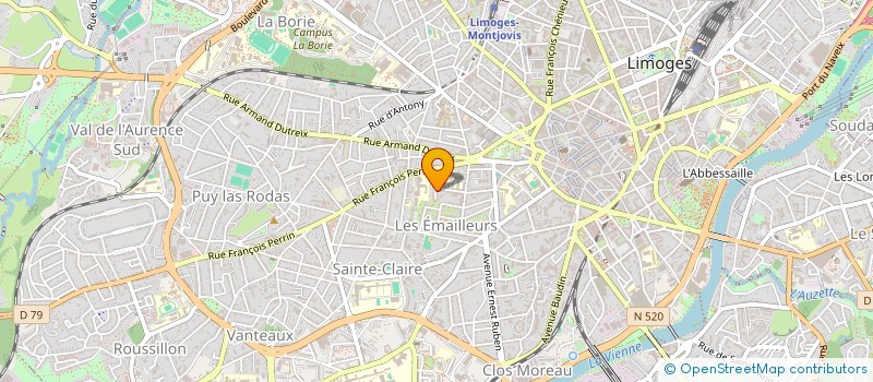 localisation de l'entreprise SCI MONTALEMBERT à LIMOGES