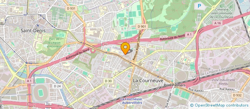 localisation de l'entreprise SCI MONTANA à LA COURNEUVE