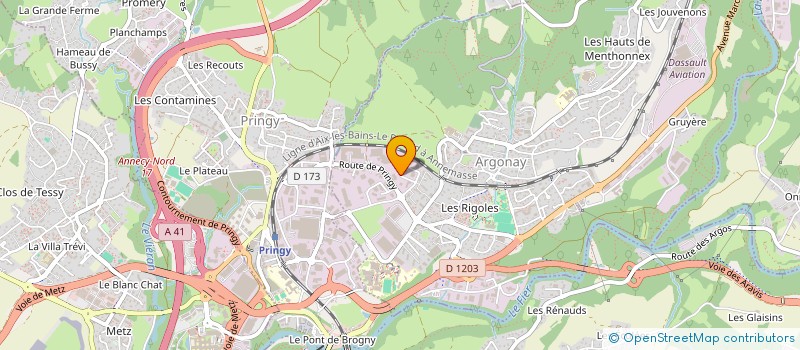 localisation de l'entreprise SCI MONTAVA  ARGONAY