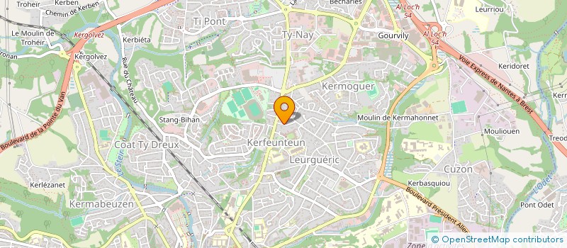 localisation de l'entreprise SCI MONTCALM  QUIMPER