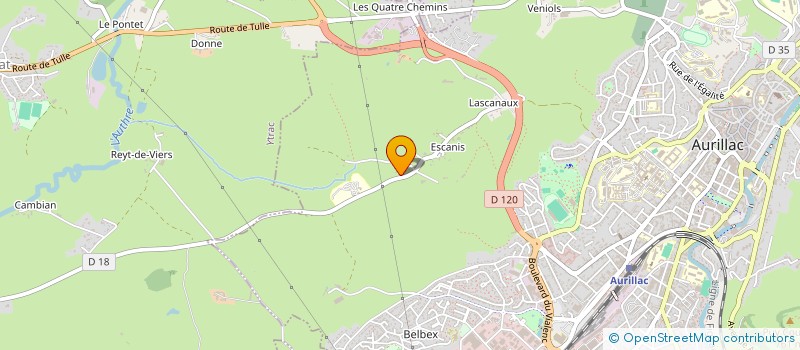 localisation de l'entreprise SCI MONTCEL à AURILLAC