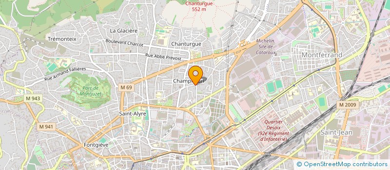 localisation de l'entreprise SCI MONTCHANY  CLERMONT-FERRAND