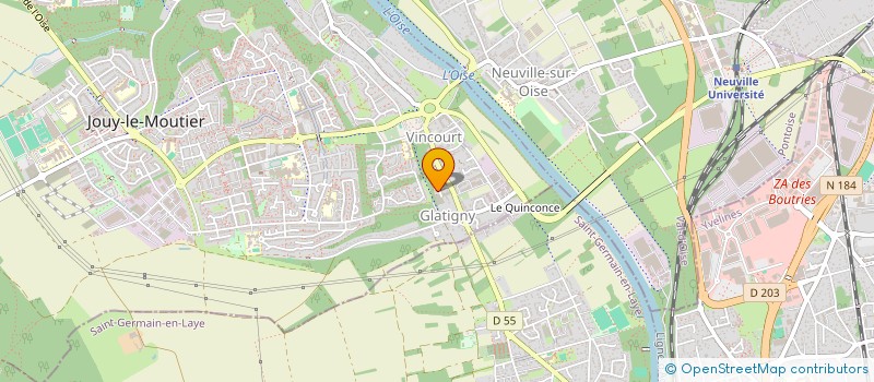 localisation de l'entreprise SCI MONTECLAIR  JOUY-LE-MOUTIER