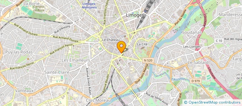localisation de l'entreprise SCI MONTELLY 2 à LIMOGES