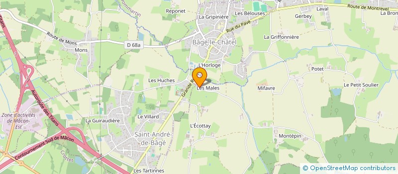 localisation de l'entreprise SCI MONTEPIN  BAGE-DOMMARTIN