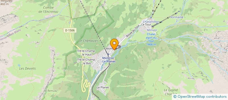 localisation de l'entreprise SCI MONTET  CHAMONIX-MONT-BLANC