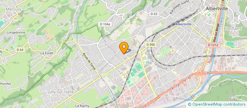 localisation de l'entreprise SCI MONTGOMBERT  ALBERTVILLE