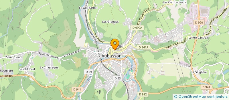 localisation de l'entreprise SCI MONTJOFFRE à AUBUSSON
