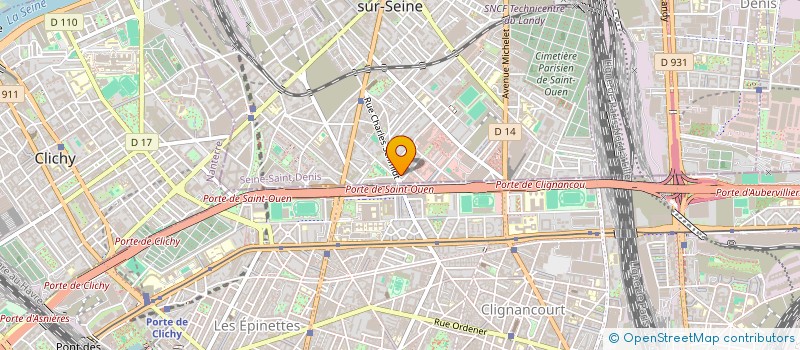 localisation de l'entreprise SCI MONTMARTRE à SAINT-OUEN-SUR-SEINE
