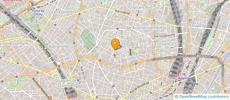 localisation de l'entreprise SCI MONTMARTRE GROUP  PARIS