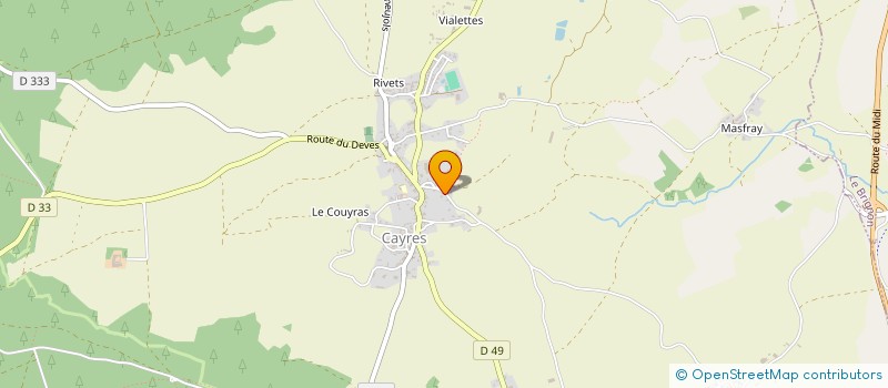 localisation de l'entreprise SCI MONTPINOUX  CAYRES